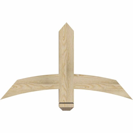 Ekena Millwork Bellingham Rough Sawn Timber Gable Bracket, Douglas Fir, 36"W x 21"H x 4"D x 4"F, 14/12 Pitch GBW036X21X0404BEL00RDF
